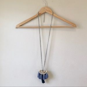 Anthropologie boho fringe necklace